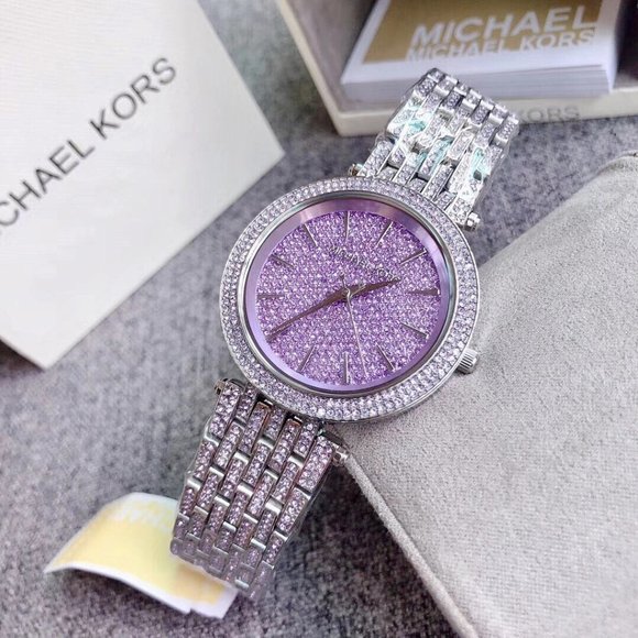Michael Kors Darci MK3850 Purple Dial Women’s Watch NWT - Picture 1 of 5